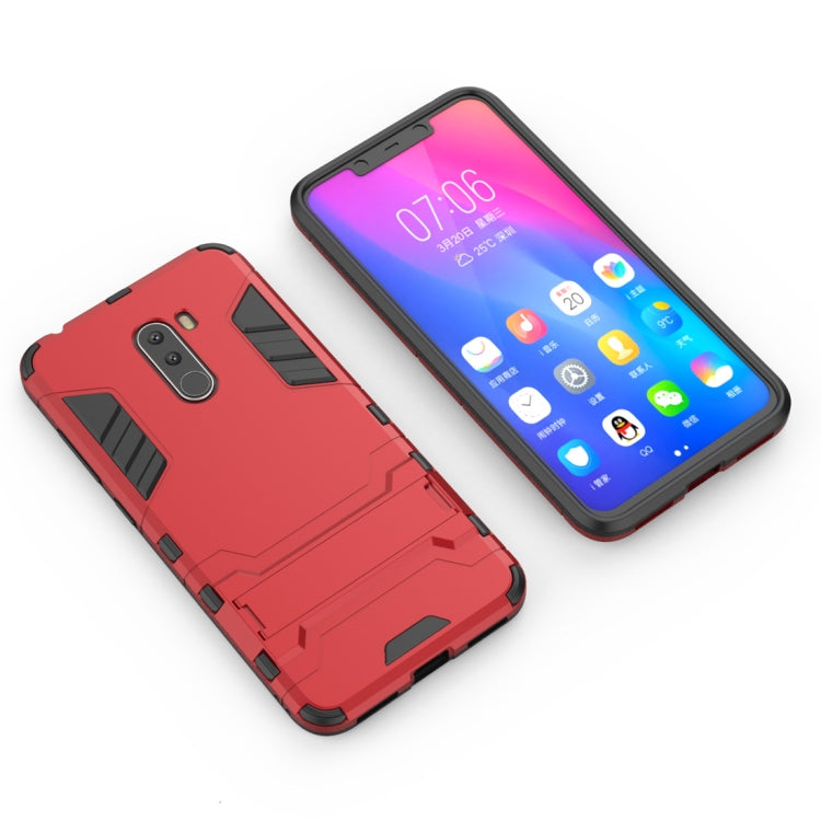 Shockproof PC + TPU Case for Xiaomi Pocophone F1, with Holder, Xiaomi Pocophone F1