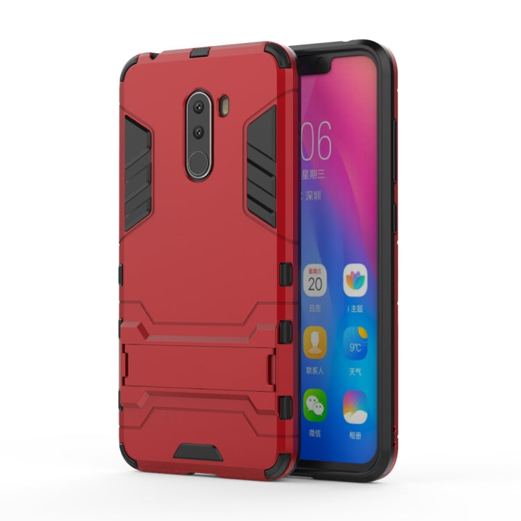 Shockproof PC + TPU Case for Xiaomi Pocophone F1, with Holder, Xiaomi Pocophone F1