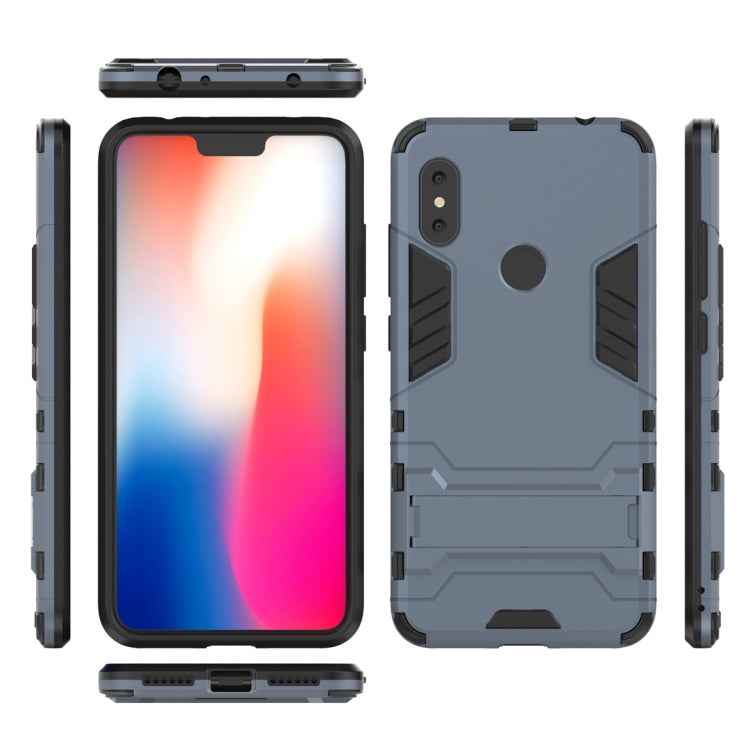 Shockproof PC + TPU Case for Xiaomi Redmi Note 6, with Holder