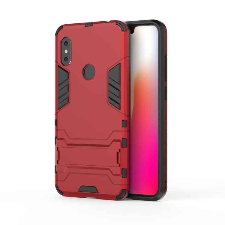 Shockproof PC + TPU Case for Xiaomi Redmi Note 6, with Holder