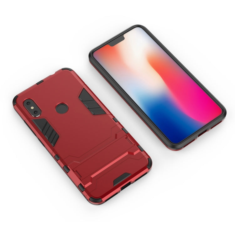 Shockproof PC + TPU Case for Xiaomi Redmi Note 6, with Holder, Xiaomi Redmi Note 6
