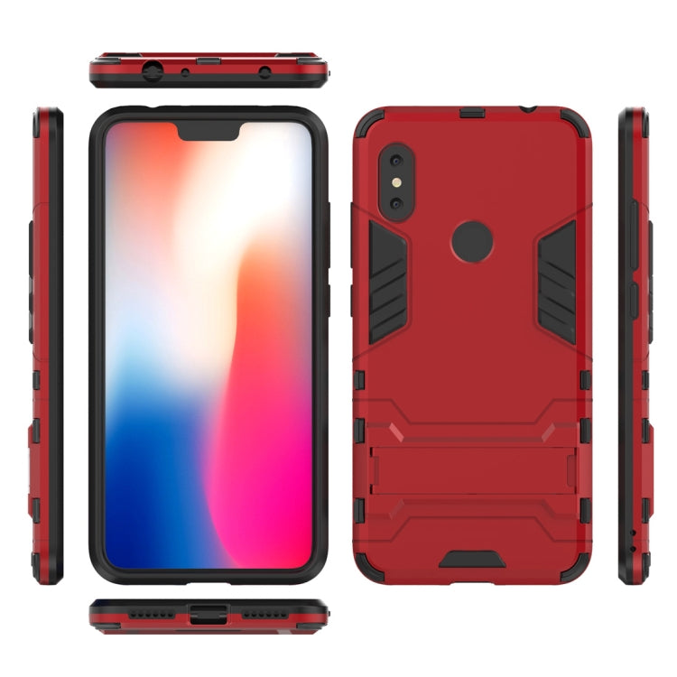 Shockproof PC + TPU Case for Xiaomi Redmi Note 6, with Holder, Xiaomi Redmi Note 6