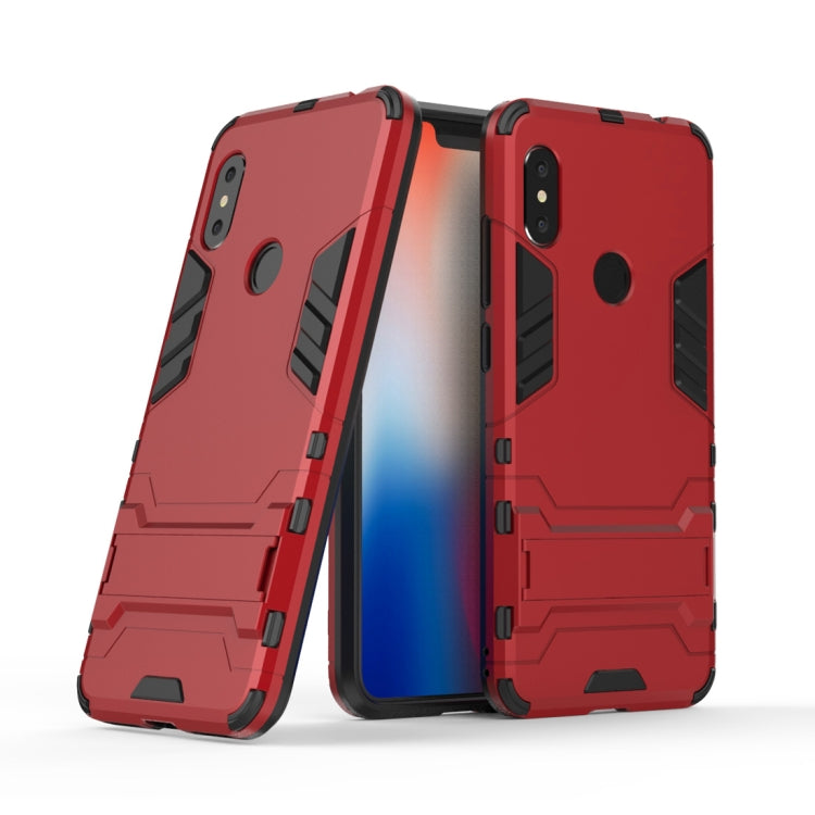 Shockproof PC + TPU Case for Xiaomi Redmi Note 6, with Holder, Xiaomi Redmi Note 6