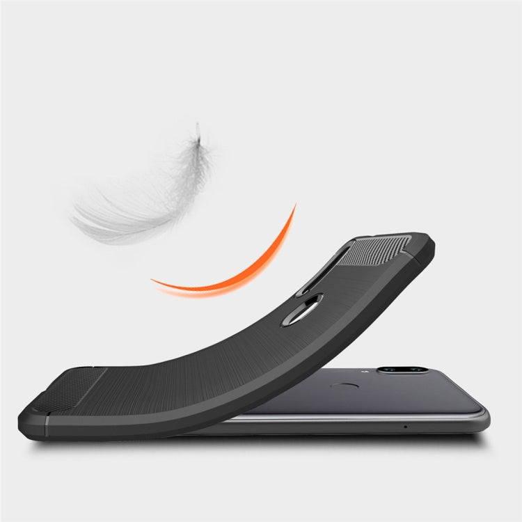 Brushed Texture Carbon Fiber TPU Case for Xiaomi Mi Play