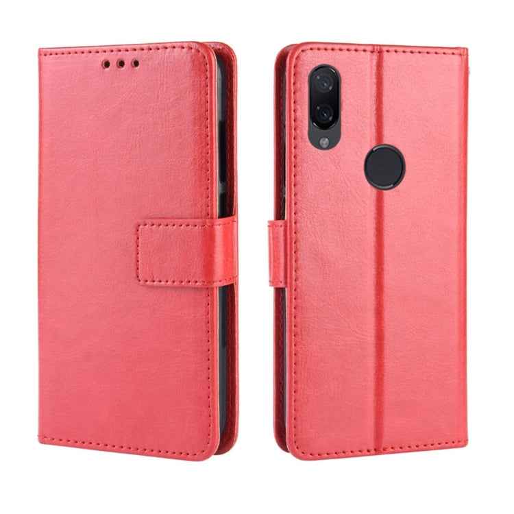 Crazy Horse Texture Horizontal Flip Leather Case for Xiaomi Redmi Note 7, with Holder & Card Slots & Wallet & Lanyard