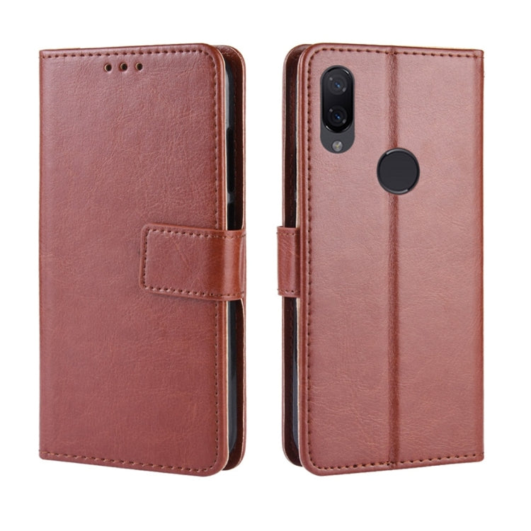 Crazy Horse Texture Horizontal Flip Leather Case for Xiaomi Redmi Note 7, with Holder & Card Slots & Wallet & Lanyard