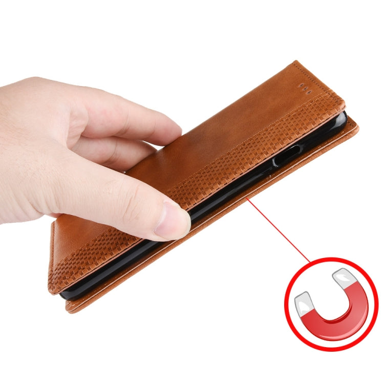 Étui à rabat horizontal en cuir à texture rétro avec boucle magnétique pour Xiaomi Mi 9, avec support, emplacements pour cartes et portefeuille.