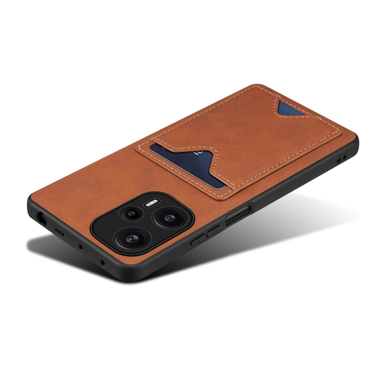 Denior PU Back Cover Card Slot Holder Phone Case For Xiaomi Redmi Note 12 Turbo / Poco F5, For Xiaomi Redmi Note 12 Turbo / Poco F5
