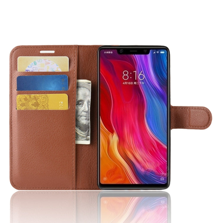 Litchi Texture Horizontal Flip Leather Case for Xiaomi Mi 8 SE, with Wallet & Holder & Card Slots, For Mi 8 SE