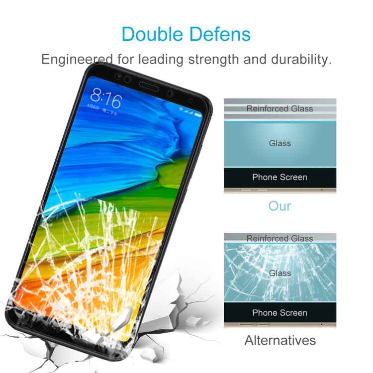 For Xiaomi Redmi 5 Plus 9H Surface Hardness 2.5D Edge Anti-scratch Silk-screen Full Screen HD Tempered Glass Screen Protector