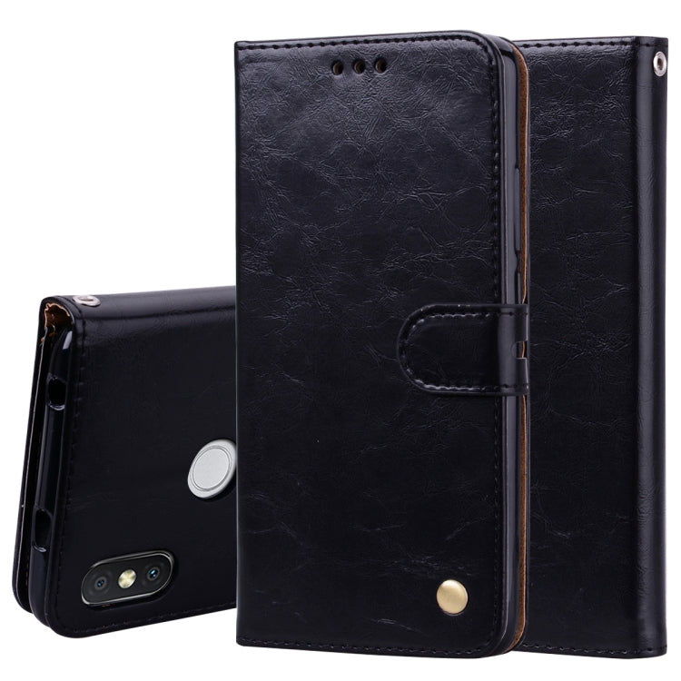 Business Style Oil Wax Texture Horizontal Flip Leather Case for Xiaomi Redmi S2, with Holder & Card Slots & Wallet