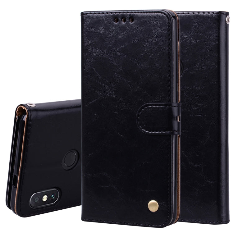 Business Style Oil Wax Texture Horizontal Flip Leather Case for Xiaomi Redmi Note 5 Pro, with Holder & Card Slots & Wallet, For Xiaomi Note 5 Pro