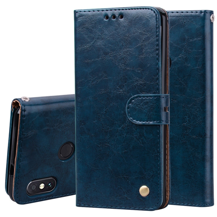 Business Style Oil Wax Texture Horizontal Flip Leather Case for Xiaomi Redmi Note 5 Pro, with Holder & Card Slots & Wallet, For Xiaomi Note 5 Pro