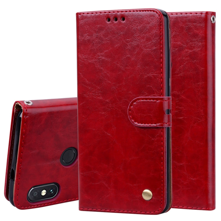 Business Style Oil Wax Texture Horizontal Flip Leather Case for Xiaomi Redmi Note 5 Pro, with Holder & Card Slots & Wallet, For Xiaomi Note 5 Pro