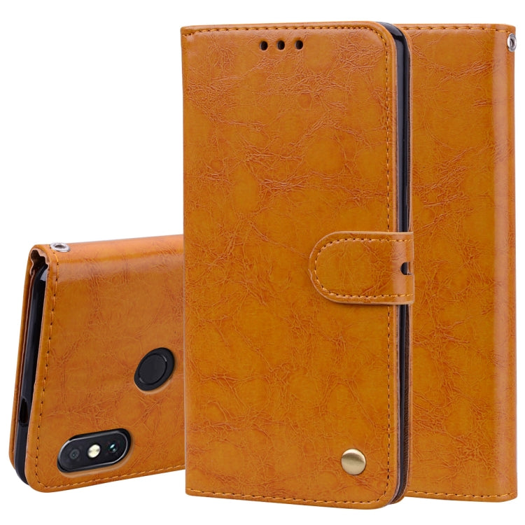 Business Style Oil Wax Texture Horizontal Flip Leather Case for Xiaomi Redmi Note 5 Pro, with Holder & Card Slots & Wallet, For Xiaomi Note 5 Pro