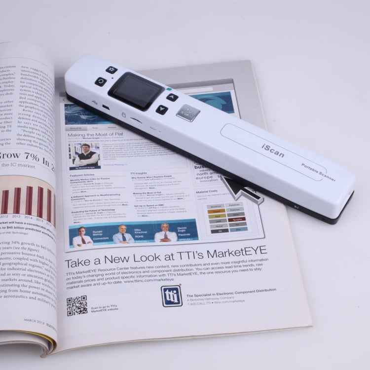 iScan02 Double Roller Mobile Document Portable Handheld Scanner with LED Display, Support 1050DPI / 600DPI / 300DPI / PDF / JPG / TF