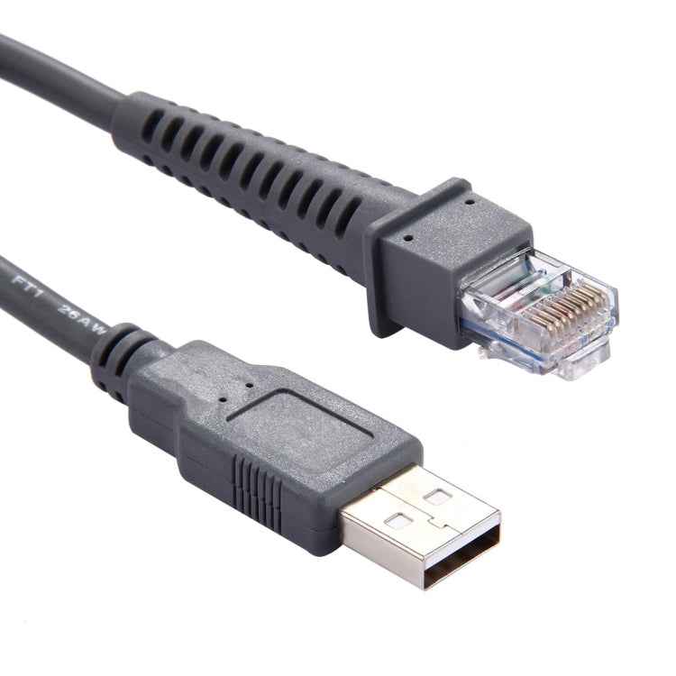 2m USB A Male to RJ45 Scanner Serial Data Cable for Symbol LS2208 / 2208AP / LS4278