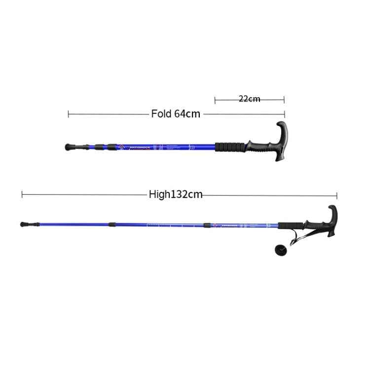 132cm Telescopic Outdoor Three-section Trekking Pole
