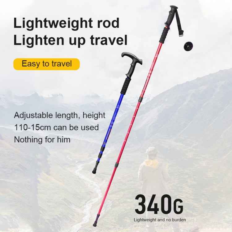 132cm Telescopic Outdoor Three-section Trekking Pole