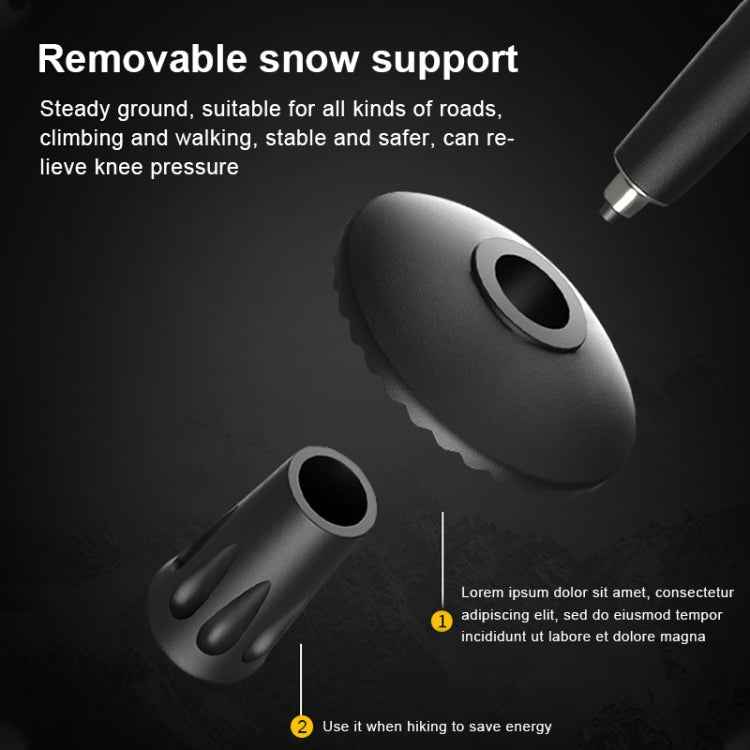 132cm Telescopic Outdoor Three-section Trekking Pole