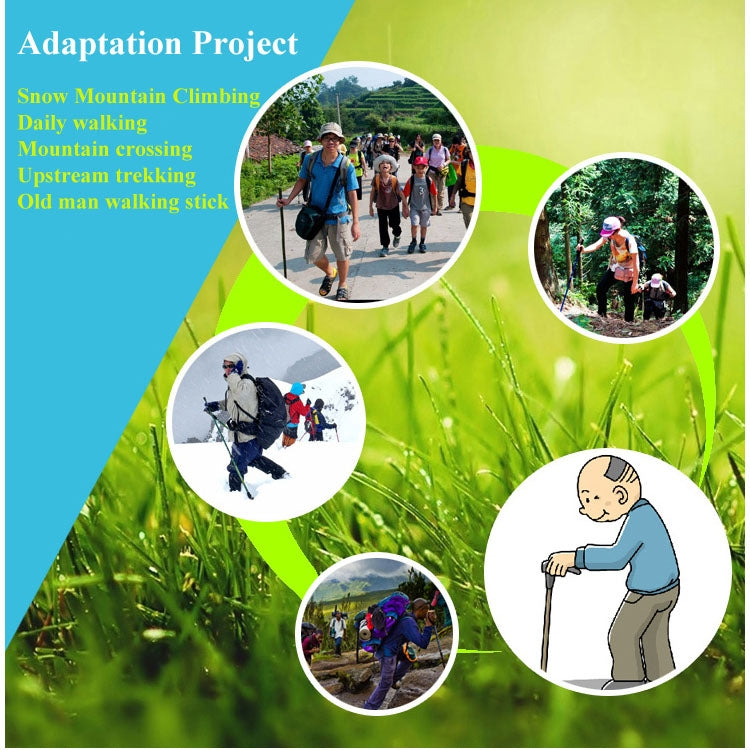 105cm Mountaineering Four Straight Shank Cane, Red#105cm