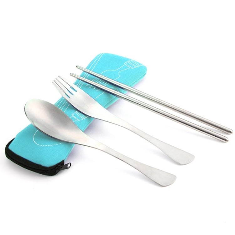 Three-Piece Outdoor Cutlery, Rose Red, Grass green, Fluorescent green, Orange, Purple, Big Red, Light blue, Dark blue