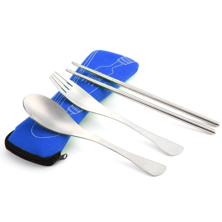 Three-Piece Outdoor Cutlery, Rose Red, Grass green, Fluorescent green, Orange, Purple, Big Red, Light blue, Dark blue