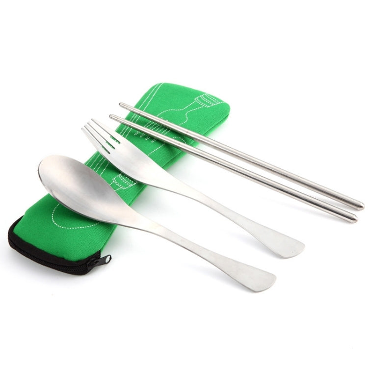Three-Piece Outdoor Cutlery, Rose Red, Grass green, Fluorescent green, Orange, Purple, Big Red, Light blue, Dark blue