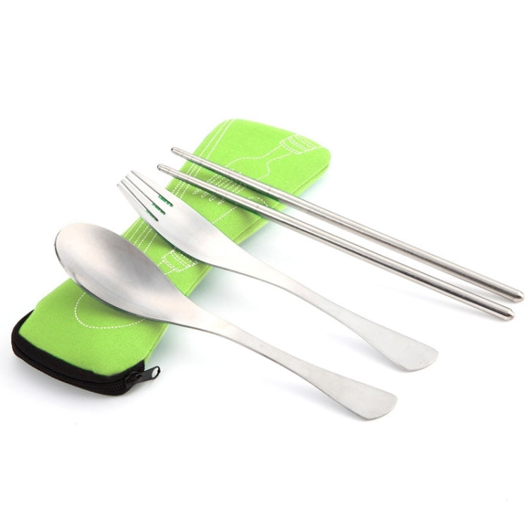 Three-Piece Outdoor Cutlery, Rose Red, Grass green, Fluorescent green, Orange, Purple, Big Red, Light blue, Dark blue