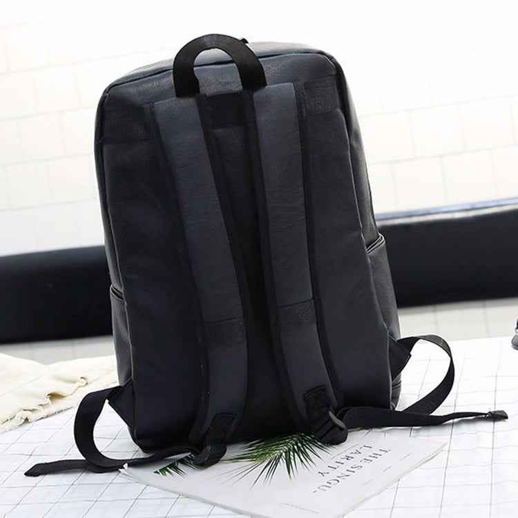 Wide Strap Casual PU Leather Double-shoulder Bag Messenger Bag for Men
