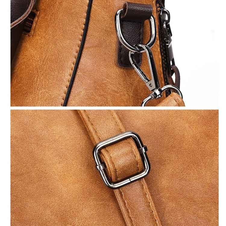 Casual PU Shoulder Bag Ladies Handbag Messenger Bag with Tassel and Cat Pendant