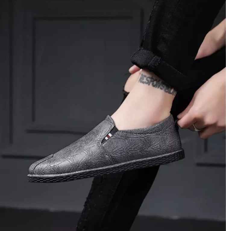 Casual Breathable Round Head Leather Shoes for Men