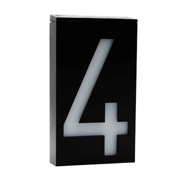 0.36W Solar Powered Wall Mount 6 LEDs Lighting Doorplate Lamp House Number Porch Lights with Solar Pannel(1)