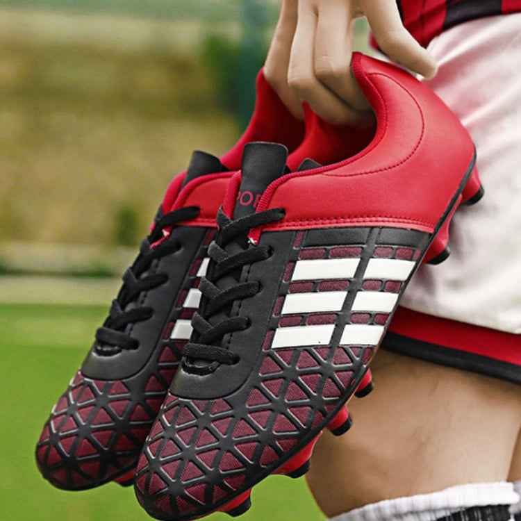 Comfortable and Lightweight PU Soccer Shoes for Children & Adult, 31, 32, 33, 34, 35, 36, 37, 38, 39, 40, 41, 42, 43