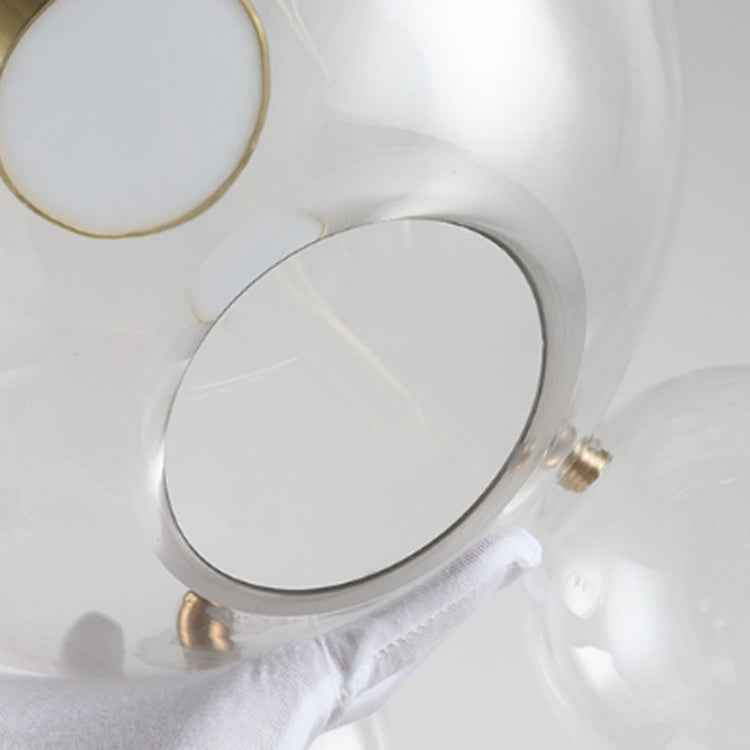 30W Creative Glass Ball Molecule Modern Lamp Personality Living Room Chandelier Soap Bubble Lamp, 14 Balls 3 Lamps, Long Plate, Size: 120 x 84cm