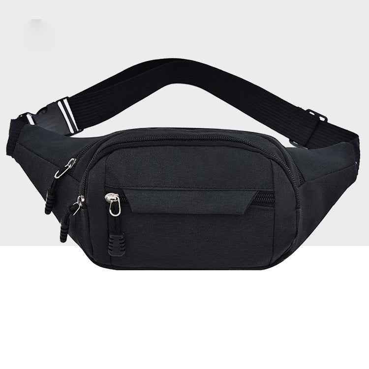 Pure Color Multi-function Pockets Waterproof Chest Bag Waist Crossbody Sports Bag