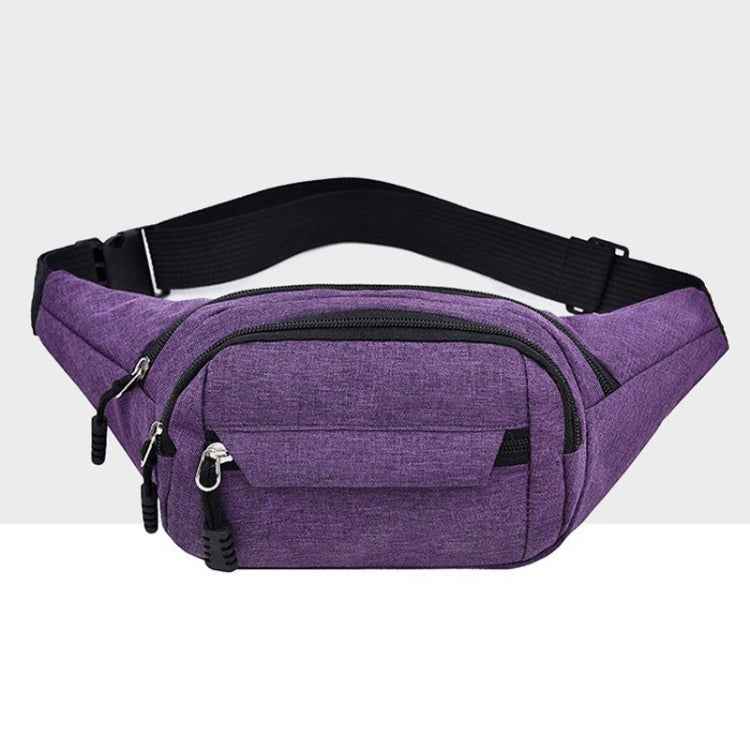 Pure Color Multi-function Pockets Waterproof Chest Bag Waist Crossbody Sports Bag
