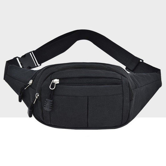 Riñonera deportiva impermeable con bolsillos casuales y multifunción de color puro