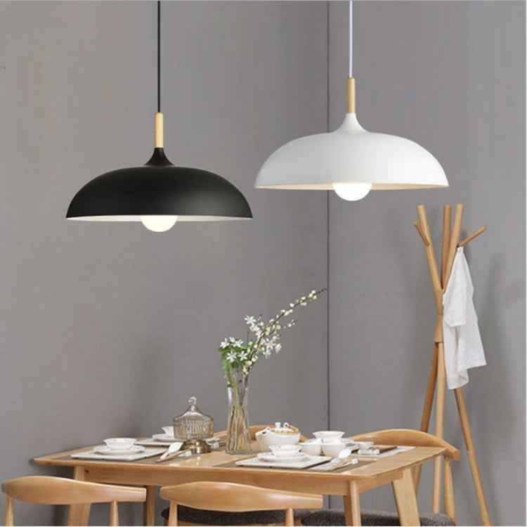 40W 35cm Minimalist Creative Personality Semi-circular Lid Chandelier Wrought Iron Single-head Restaurant Living Room Hotel Lamps