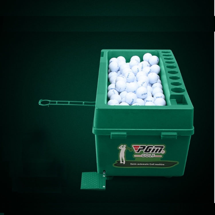 PGM Indoor Golf Multi-function Large Capacity Automatic Ball Machine with Club Rack, 60x33x27cm Grey, 60x33x27cm Green