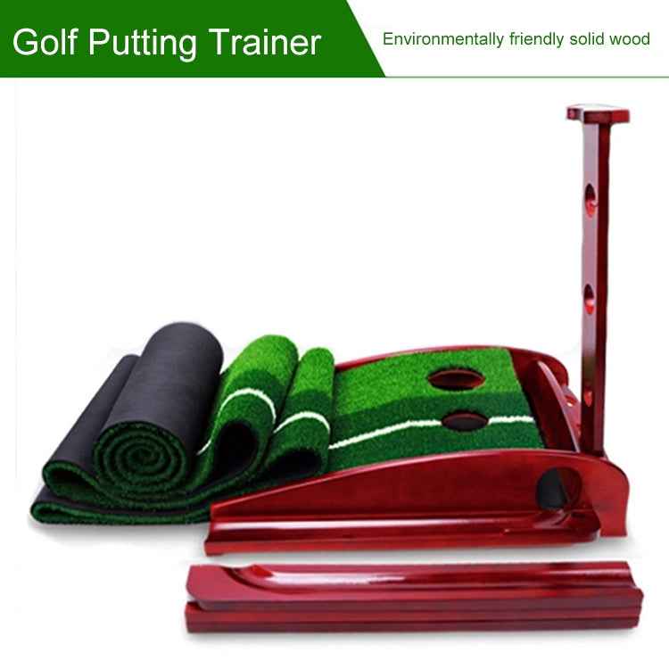 PGM 3m Golf Solid Wood Putter Trainer Practice Set Training Mat, 3m