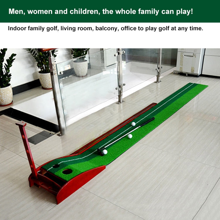 PGM 3.5m Golf Solid Wood Putter Trainer Practice Set Training Mat, 3.5m