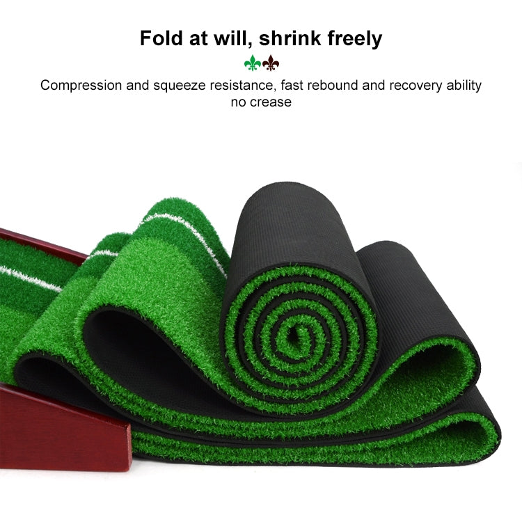 PGM 3.5m Golf Solid Wood Putter Trainer Practice Set Training Mat, 3.5m