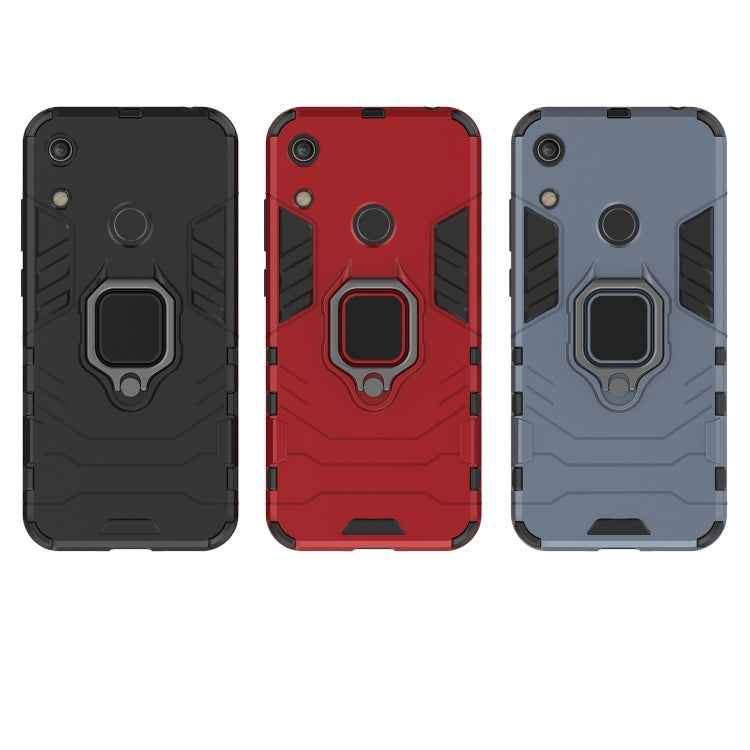 PC + TPU Shockproof Protective Case for Huawei Honor Play 8A, with Magnetic Ring Holder