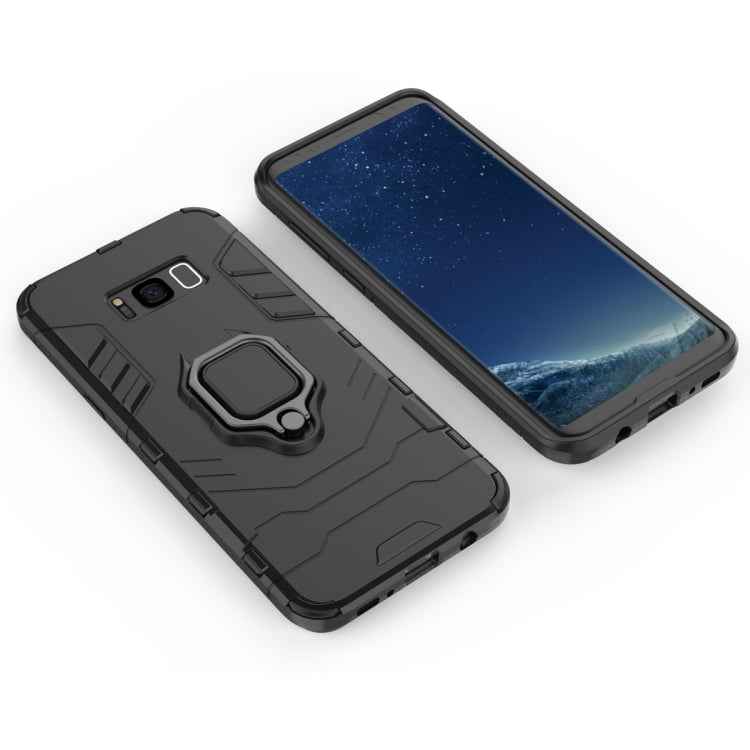 PC + TPU Shockproof Protective Case for Galaxy S8+, with Magnetic Ring Holder