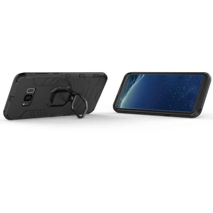 PC + TPU Shockproof Protective Case for Galaxy S8+, with Magnetic Ring Holder