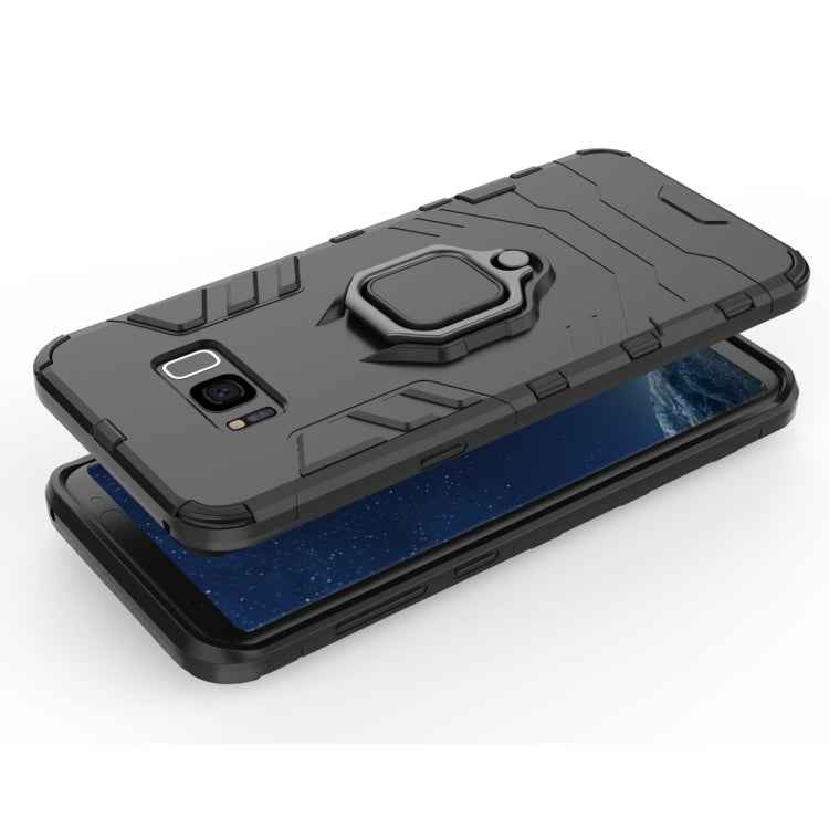 PC + TPU Shockproof Protective Case for Galaxy S8+, with Magnetic Ring Holder