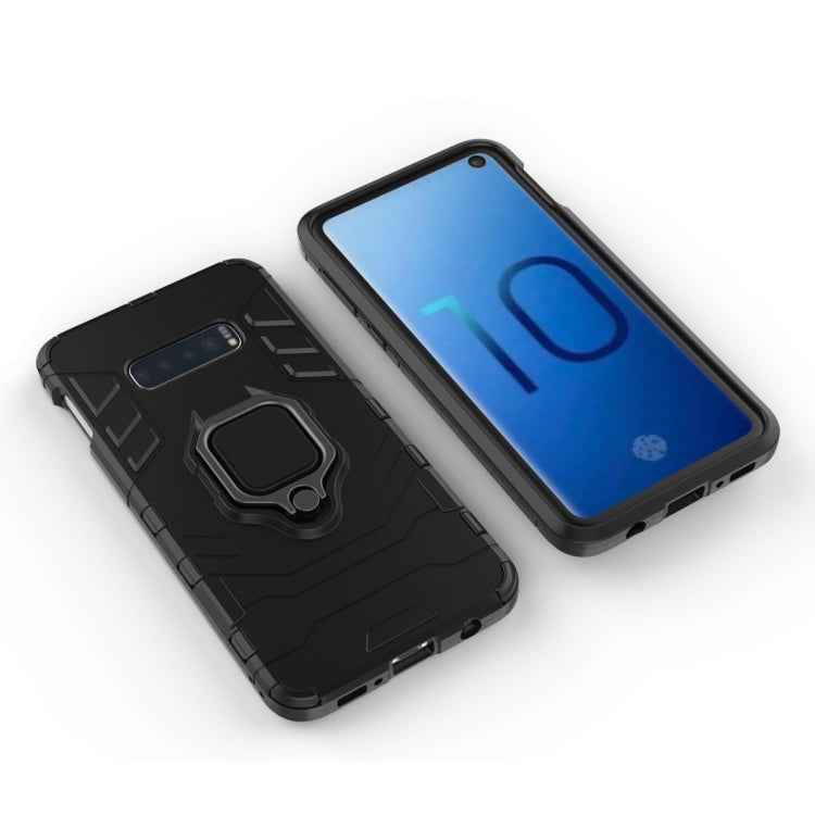 PC + TPU Shockproof Protective Case for Galaxy S10e, with Magnetic Ring Holder