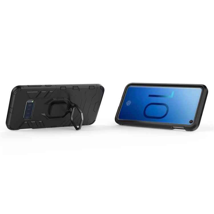 PC + TPU Shockproof Protective Case for Galaxy S10e, with Magnetic Ring Holder