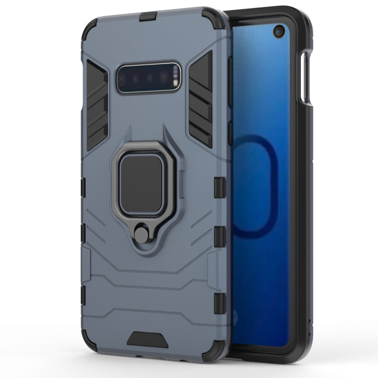 PC + TPU Shockproof Protective Case for Galaxy S10e, with Magnetic Ring Holder